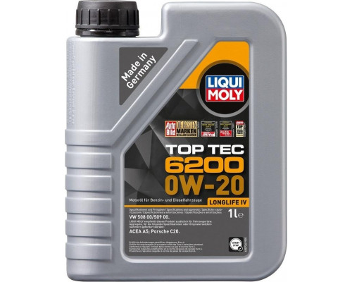 Масло моторное LIQUI MOLY SAE 0W20 Top Tec 6200 1 л 20787 20787