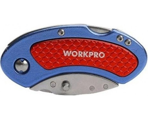 Нож складной WORKPRO WP211005, алюминиевый корпус, со сменными лезвиями