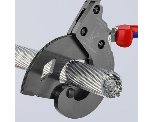 Тросорез KNIPEX 9532340SR для сталеалюминиевого провода ACSR с храповым механизмом