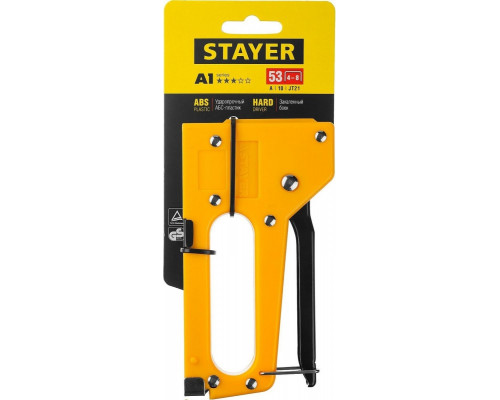 Скобозабиватель ручной STAYER A 53 степлер пластиковый корпус, для тонкой тип 53 (4-8 3140_z01