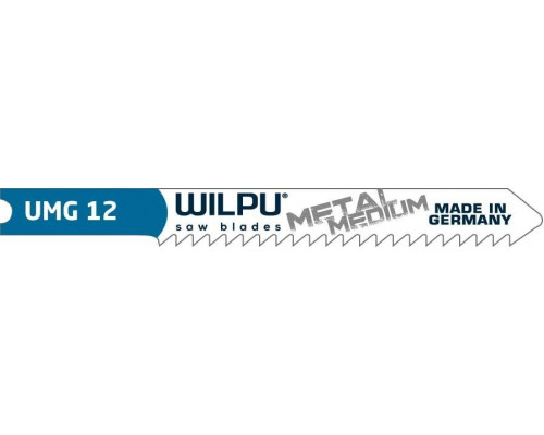 Пилки по металлу WILPU UMG 12 для стали, нерж.стали, алюминия от 2,5 до 6мм 5шт/ 465000005