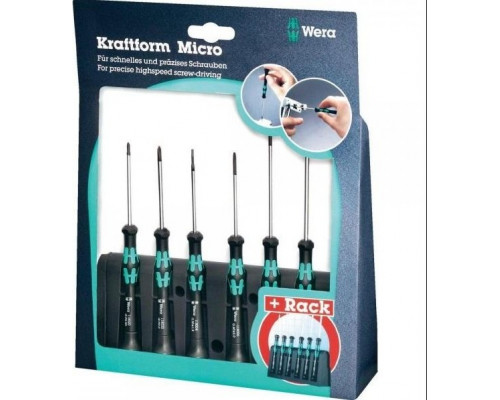 Набор отверток для электронщиков WERA Kraftform Micro 2035/6 B SATZ 6 TLG. WE-118152 WE-118152