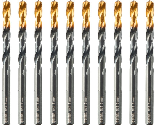 Сверло по металлу Denzel HSS-Tin, Golden Tip 4,8 мм, 10 шт 717212