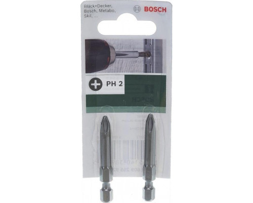 Бита для заворачивания BOSCH 49 MM PH2 Extra Hard 2шт xh 2609255920