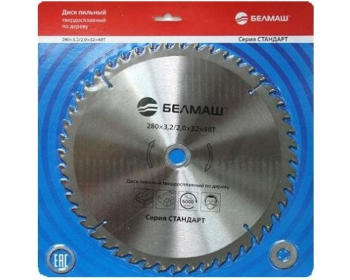 Диск пильный BELMASH 280х3,0/2,0х32/30х48Т RD125A