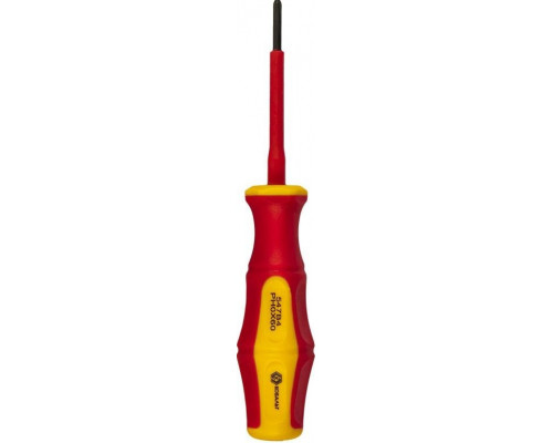 Отвертка крестовая диэлектрическая Кобальт 646-485 ultra grip ph-0х60 мм cr-v, двухкомпонентная рукоя