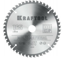 Пильный диск по алюминию KRAFTOOL 165x20мм 48T Multi Material 36953-165-20