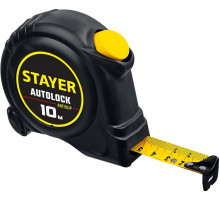 Рулетка STAYER АutoLock 10 / 25мм с автостопом 2-34126-10-25