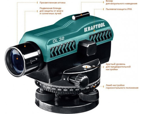 Нивелир оптический KRAFTOOL OL-32 34520