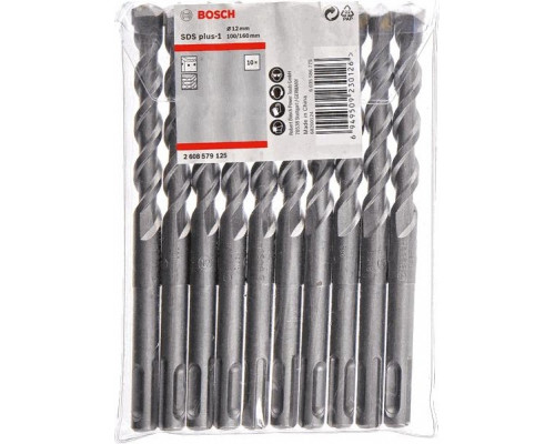 Бур SDS-plus BOSCH 12x100x160мм 10шт по бетону 2608579125