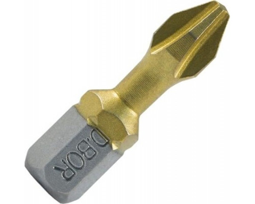 Бита с покрытием нитридтитана D.BOR PH1, 25 мм TORSION (D-THT-PH01-025-010) D04-DTHTPH01025010