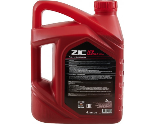 Масло трансмиссионное ZIC ATF Multi LF 4 л 162665