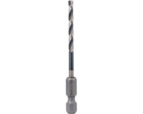 Сверло по металлу BOSCH 3,2 х 36/75 мм, Impact Control с шестигранным хвостовиком 2608577049