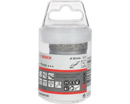 Алмазная коронка X-LOCK BOSCH 38 мм Dry Speed 2608599036