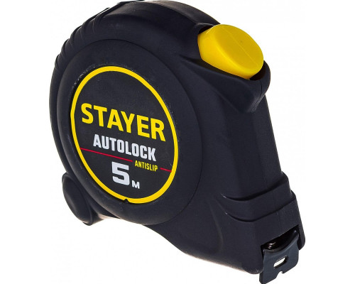 Рулетка STAYER АutoLock 5 м х 19 мм с автостопом 2-34126-05-19_z02