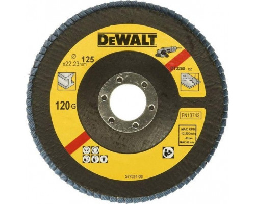 Круг лепестковый торцевой 125 х 22 мм G120 DeWALT EXTREME DT3268-QZ тип 29 DT3268-QZ