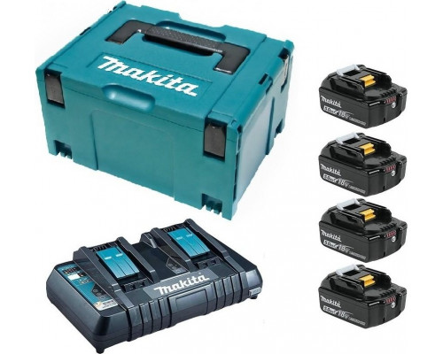 Набор АКБ и ЗУ MAKITA 18.0В 5,0 Ач Li-ion (4шт.) BL1850B/DC18RD (1шт.) 199591-7 199591-7