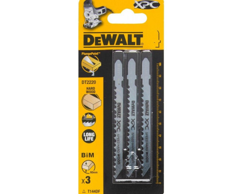 Пилки по дереву DeWALT XPC T144DF 100х75х2.5х40 мм (3 шт) DT2220-QZ DT2220-QZ