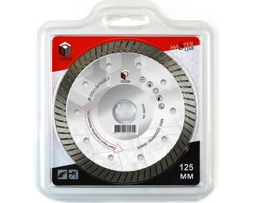 Алмазный диск для резки гранита DIAM Hard Ceramics Master Line 125x1,2x10x22,2 (тонкий) 000592