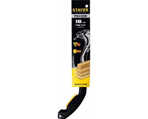 Ножовка по дереву STAYER Cobra PullSaw (пила) 300 мм, 16 tpi, мелкий зуб, для точных рабо 15088