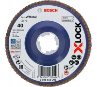Круг лепестковый торцевой X-LOCK BOSCH 115 мм Р40 Best for Metal 2608619205