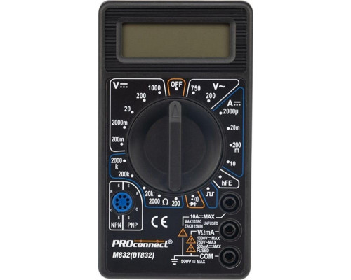 Мультиметр цифровой Proconnect M832 портативный 13-3012