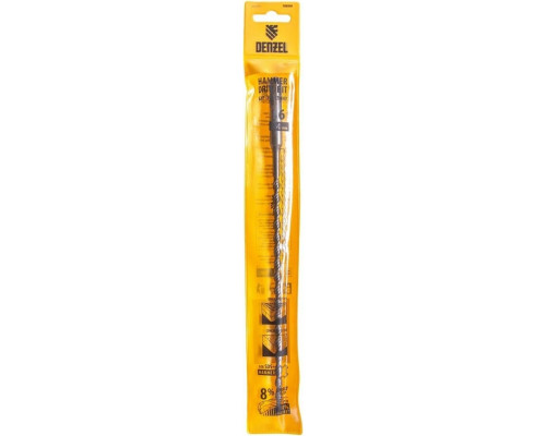 Бур SDS-plus Denzel Cobalt W-tip, 6x260 мм по бетону, двойная спираль 705008