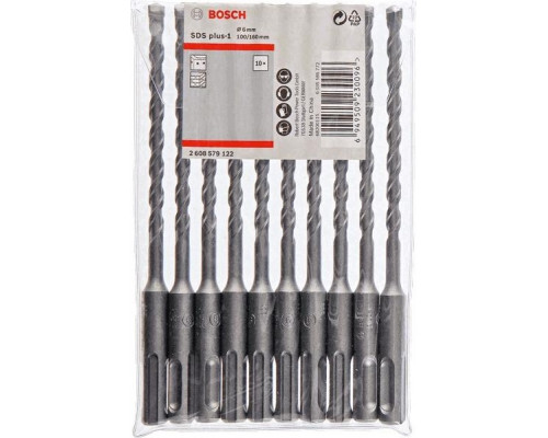 Бур SDS-plus BOSCH 6x100x160мм 10шт по бетону 2608579122
