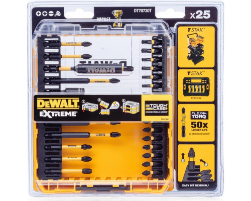 Набор бит и насадок DeWALT DT70730T-QZ FLEXTORQ 25 предметов