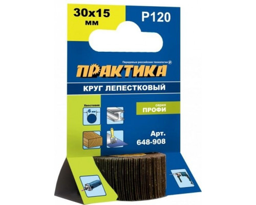 Круг лепестковый с оправкой ПРАКТИКА 30х15 мм P120 648-908 648-908