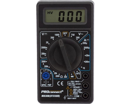 Мультиметр цифровой Proconnect M830B портативный 13-3011