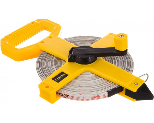 Рулетка STAYER GEOMax мерная лента Master фиберглассовое полотно, 50 м 3418-50