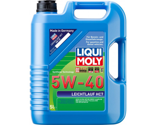 Масло моторное LIQUI MOLY SAE 5W40 Leichtlauf HC 7 5 л 2309 2309