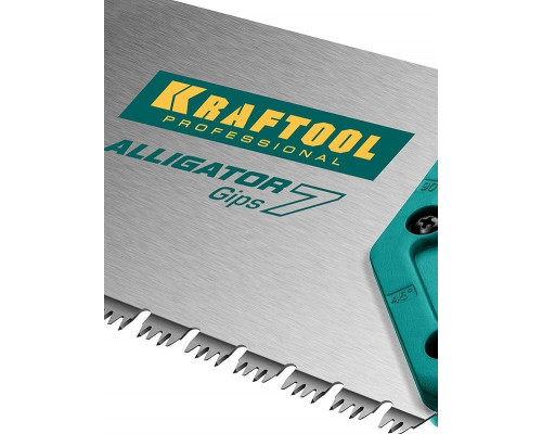 Ножовка по пенобетону KRAFTOOL Alligator GIPS для гипса 550 мм, 7 tpi