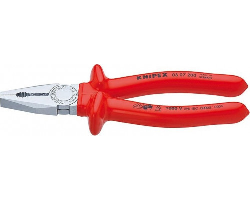 Плоскогубцы диэлектрические KNIPEX 0307200 1000 V, 200 мм, комбинированные KN-0307200