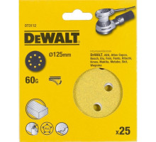 Круг шлифовальный на липучке DeWALT DT3112-QZ 125 мм, 8 отв. G60