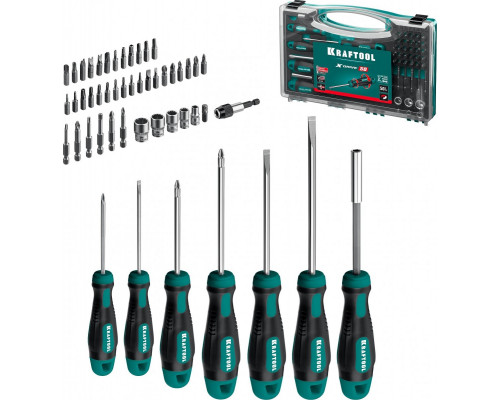 Набор отверток KRAFTOOL X-Drive-50 и насадок, 50 шт. 25815