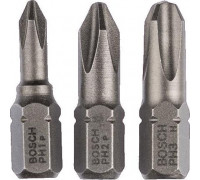 Бита для заворачивания BOSCH Extra Hard 25 мм PH/1/2/3 3шт 2607001752