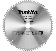 Пильный диск по дереву MAKITA D-72322 305х30х80t