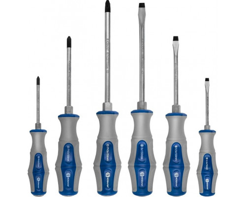 Набор отверток Кобальт 646-621 ударных ultra grip s2 (6 шт.)
