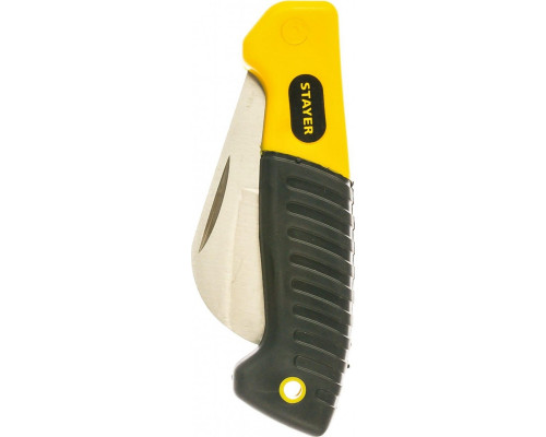 Нож монтерский складной STAYER SK profe 45409 с изогнутым лезвием