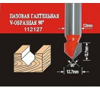 Фреза по дереву АТАКА пазовая галтельная V-образная 112127 38163 38163
