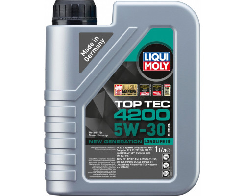 Масло моторное LIQUI MOLY SAE 5W30 Top Tec 4200 Diesel New Generation 1 л 2375 2375