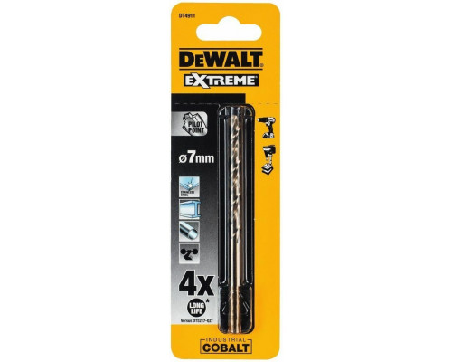 Сверло по металлу DeWALT 7,0 x 69 /109 мм HSS-CO Extreme кобальтовое DT4911-QZ DT4911-QZ