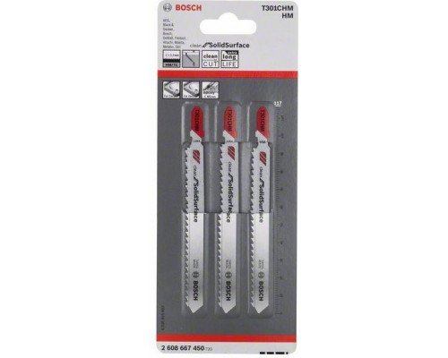 Пилки универсальные BOSCH T301CHM (3шт.) Carbide Technology 2608667450