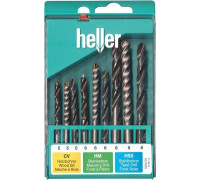 Набор сверл универсальных HELLER комбинированный 5 дерево,6 бетон, 8 металл (9 пр.) TD17741