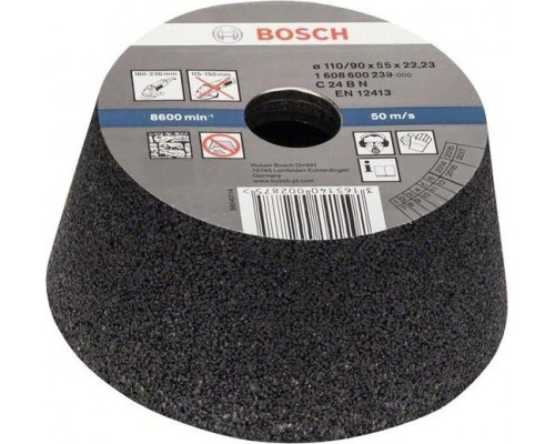 Чашка конусная шлифовальная по камню BOSCH 110х90х55 М14; P 16 1608600239