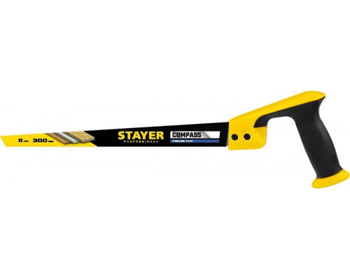Ножовка по дереву STAYER Cobra COMPASS выкружная (пила) 300 мм, 11 tpi, с заточенным остр 2-15087_z02