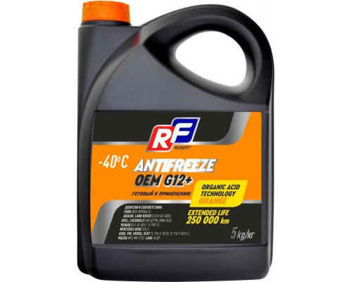 Антифриз RUSEFF ОЕМ G12+ оранжевый 5 л 17236N 17236N