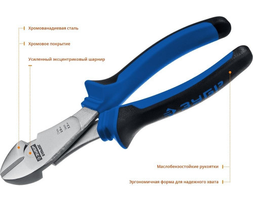 Бокорезы ЗУБР ПРОФЕССИОНАЛ БУЛЬДОГ усиленные эксцентр.располож.шарнира 2201-6-17_z02